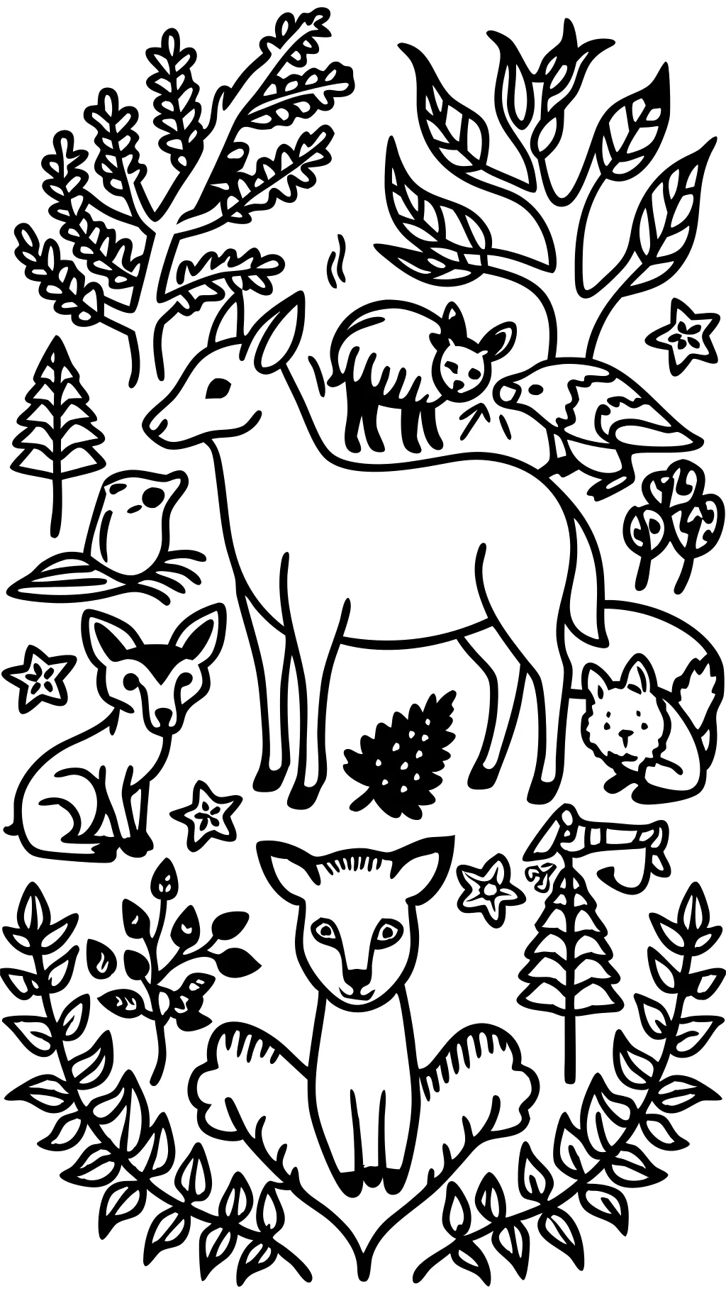 forest animals coloring pages